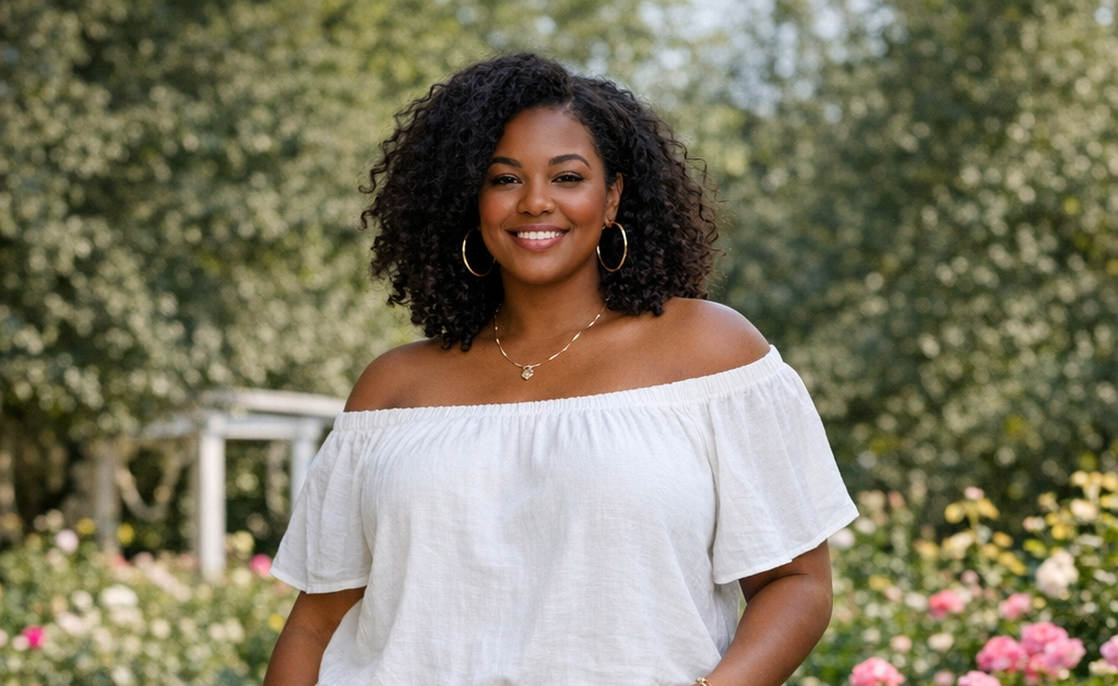 Lightweight kimono layered over tank and shorts for plus size summer outfits women style