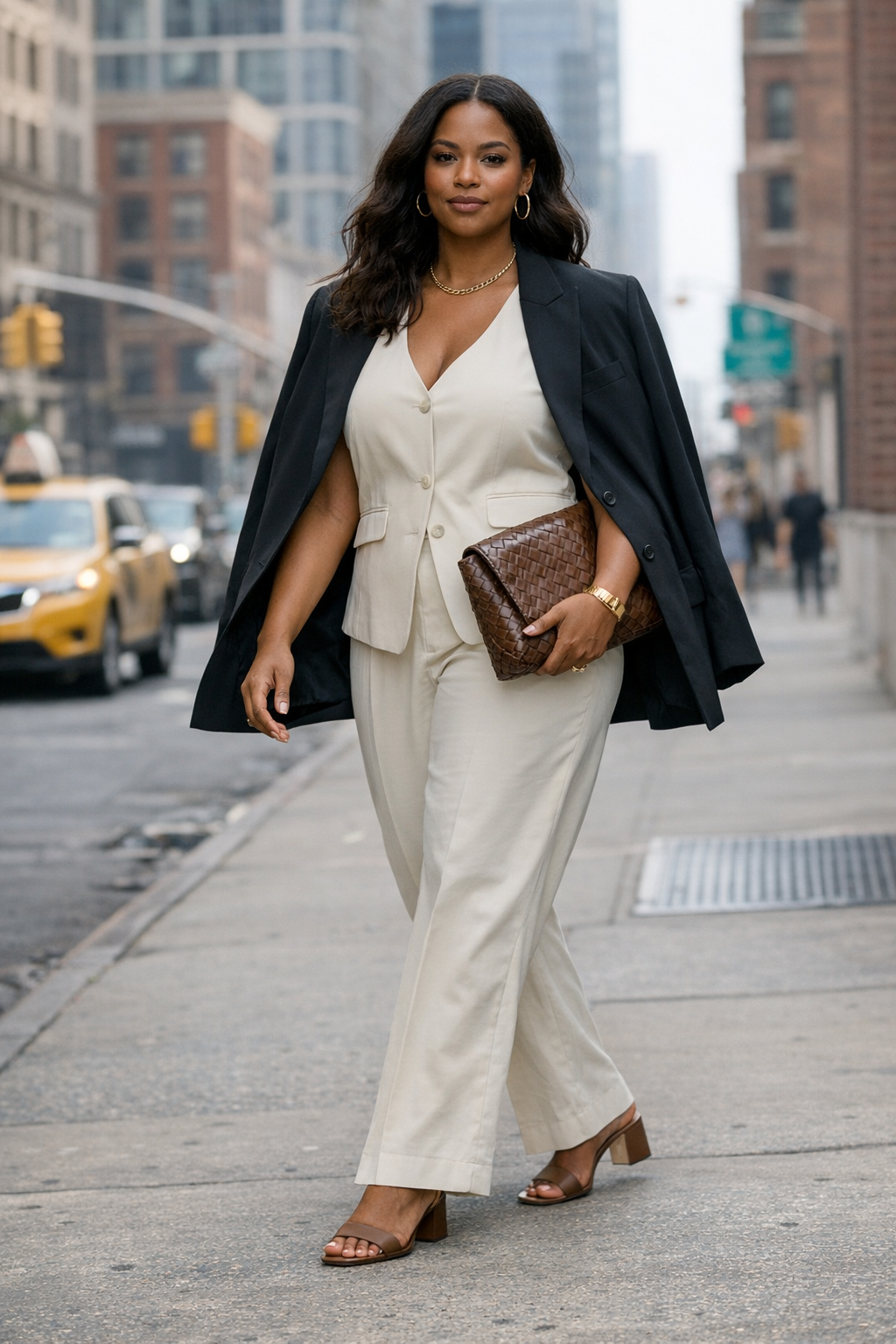 Pleated shorts paired with a lightweight sweater for chic midsize outfit ideas 2026