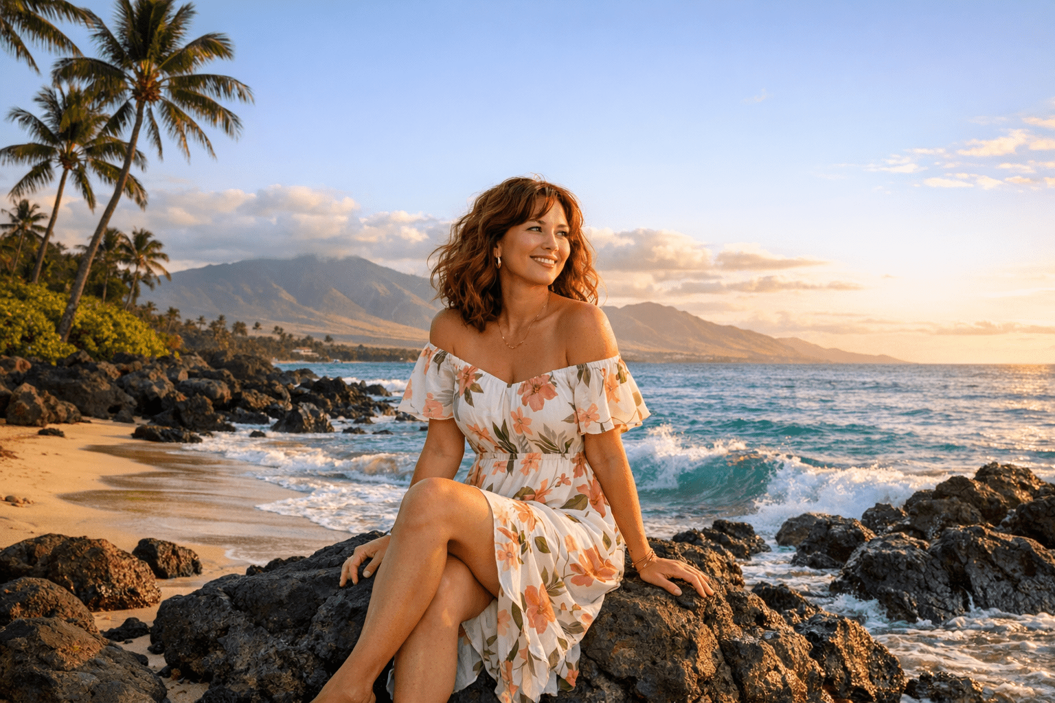 Stylish hawaii outfits women over 40 featuring breezy dresses and chic tropical resort wear