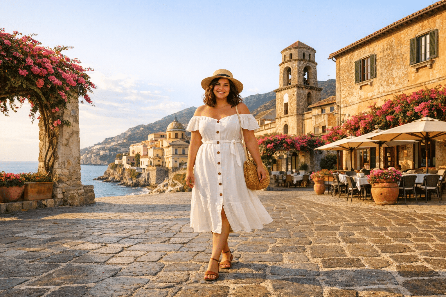 Chic italy outfits inspiration with breezy dresses, linen sets, and stylish summer accessories