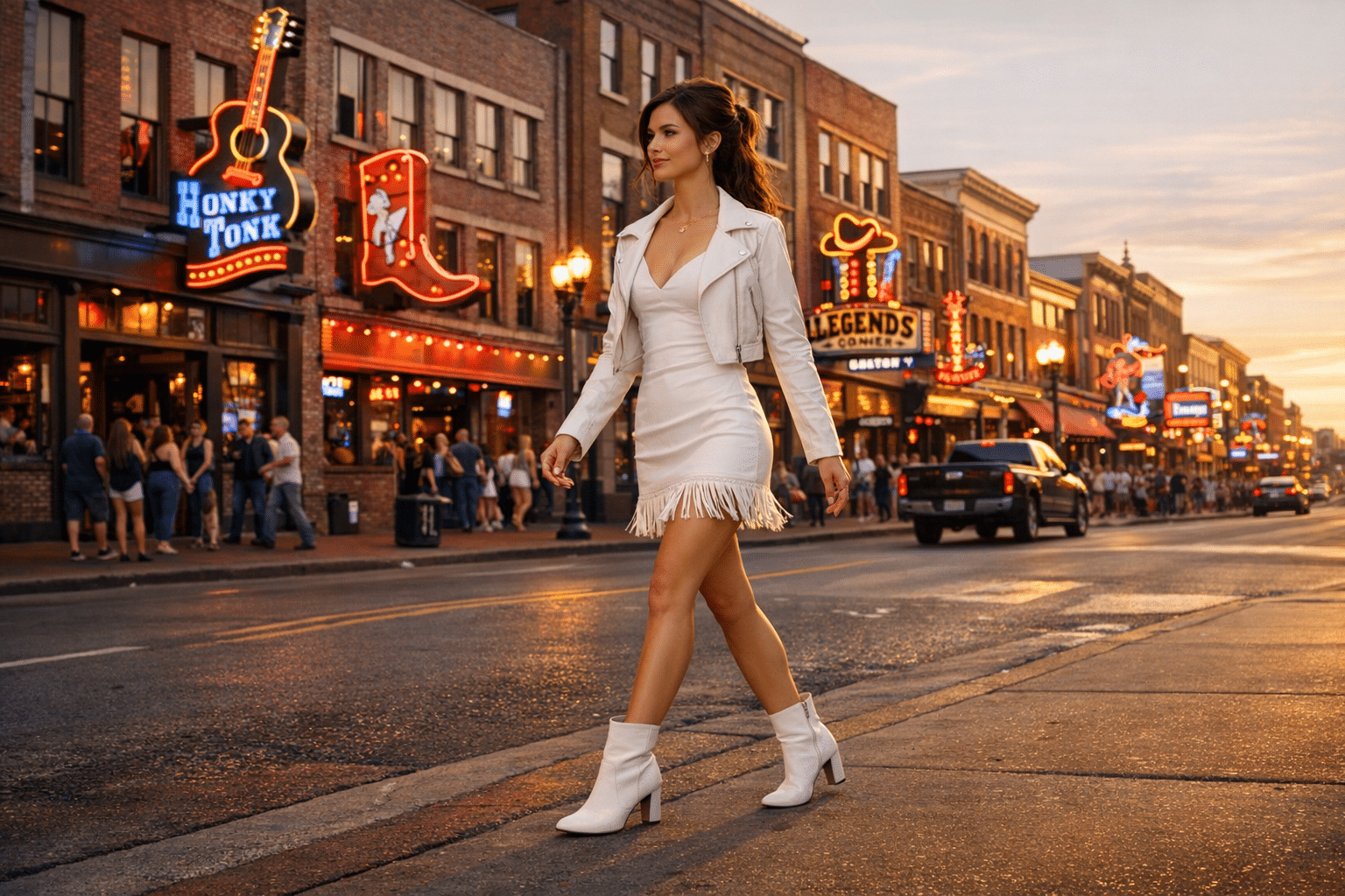 Trendy Nashville bachelorette outfits featuring vibrant styles and accessories for a fun celebration.