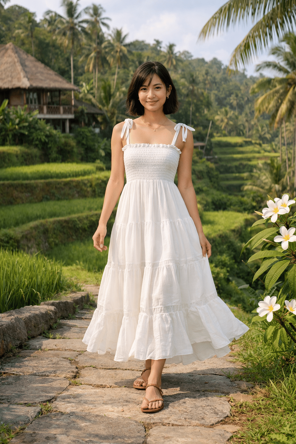 Chic bali honeymoon outfits featuring a stylish outfit perfect for romantic getaways in paradise.