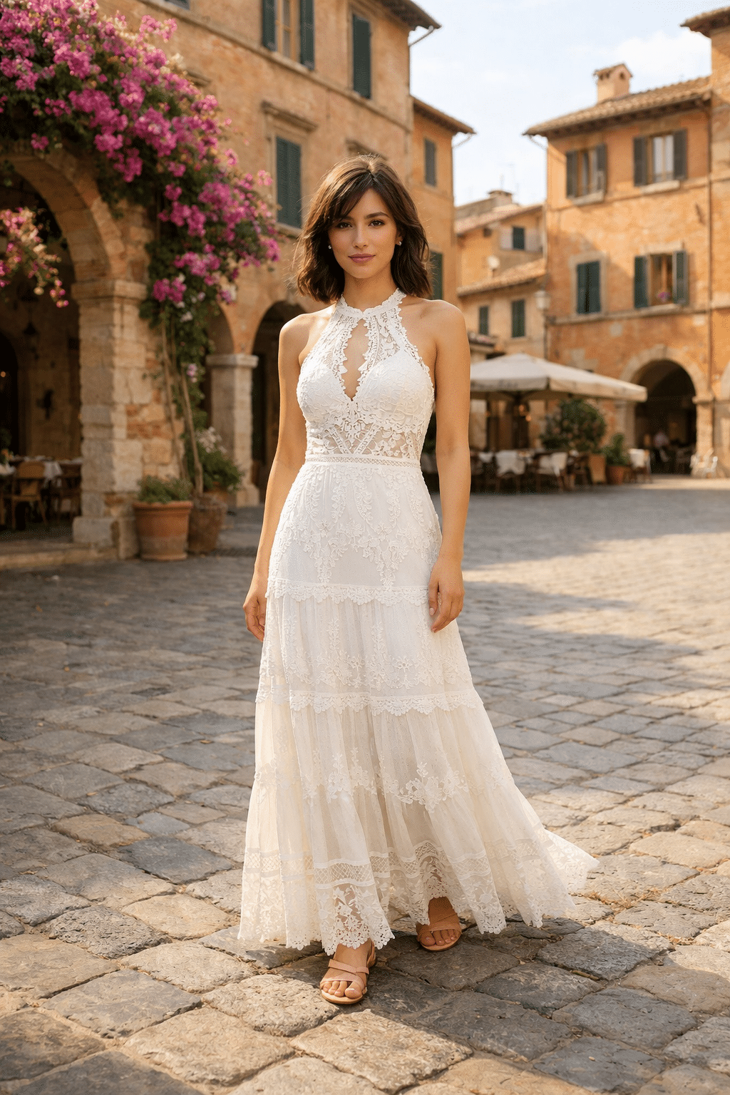 Stylish outfit perfect for Italy honeymoon outfits, showcasing elegance and charm for romantic getaways.