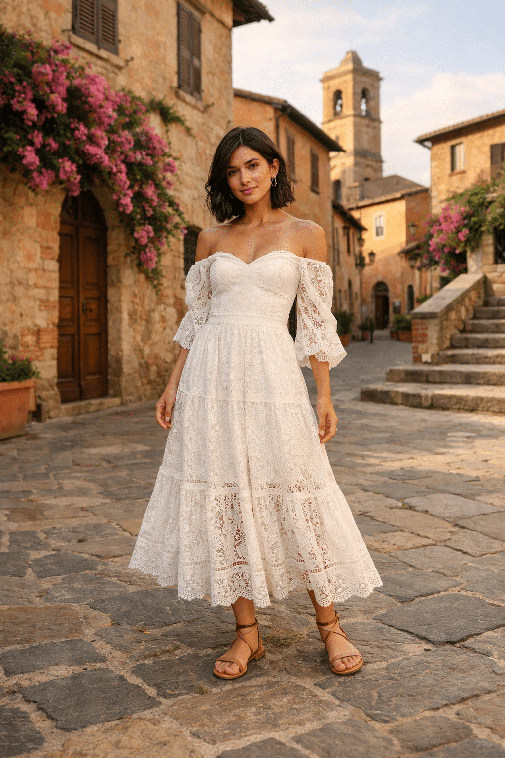 Chic Italy honeymoon outfits featuring a stylish ensemble perfect for romantic getaways in beautiful destinations.