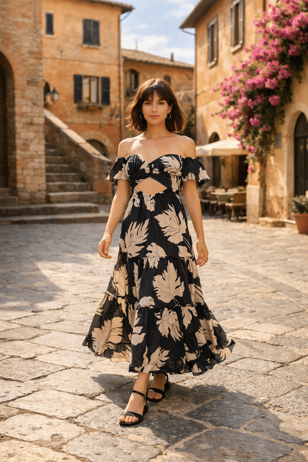 Stylish outfit perfect for Italy honeymoon outfits, showcasing elegance and romance in a beautiful destination.
