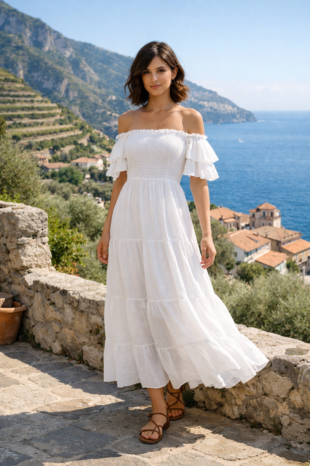 Chic Mediterranean cruise outfits perfect for elegant seaside evenings and sunny adventures.