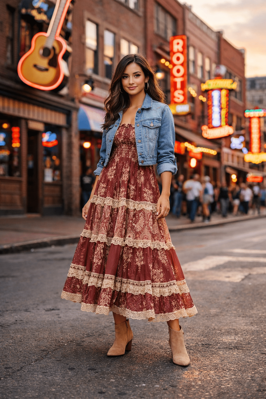 Stylish outfit ideal for Nashville bachelorette outfits, perfect for a fun and fashionable celebration. Stylish outfit ideal for Nashville bachelorette outfits, perfect for a fun and fashionable celebration.