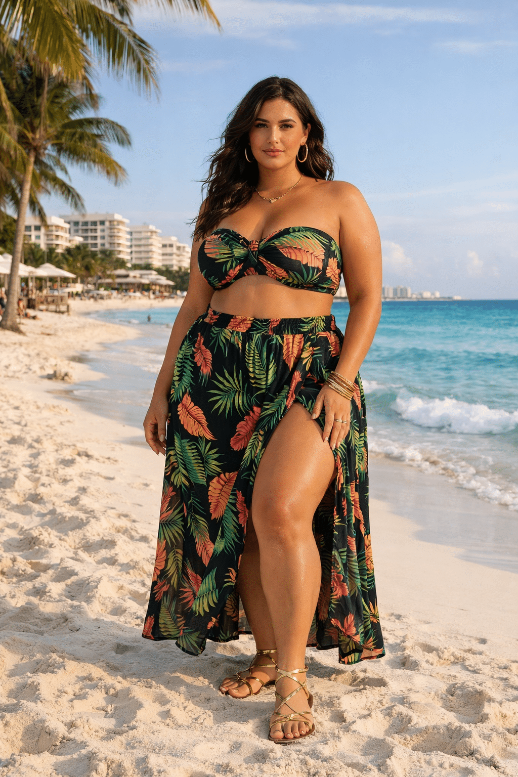 Plus size Cancun outfits featuring a trendy beach dress and accessories for a stylish summer getaway. Plus size Cancun outfits featuring a trendy beach dress and accessories for a stylish summer getaway.