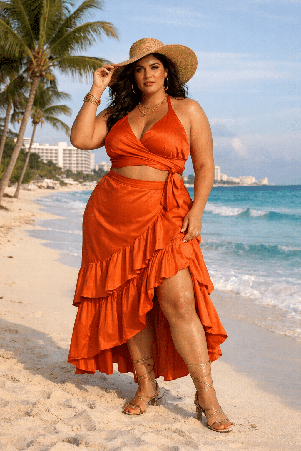 Stylish plus size Cancun outfits for a trendy beach vacation look. Stylish plus size Cancun outfits for a trendy beach vacation look.